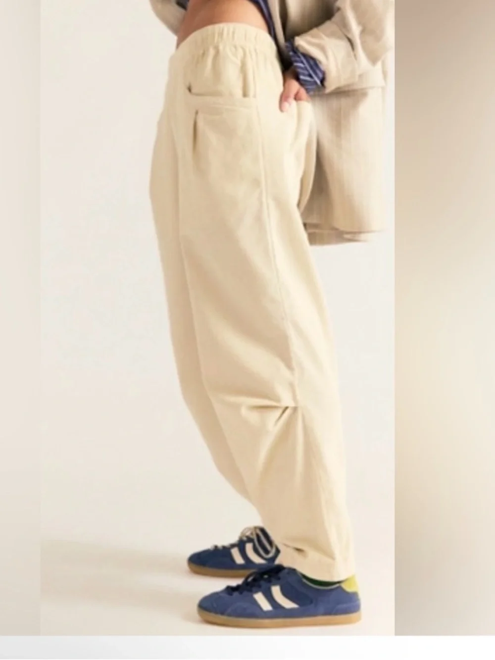 Free people Nice Cord Choice Jeans Barrel Pull On Oversized NWT - Picture 4 of 9